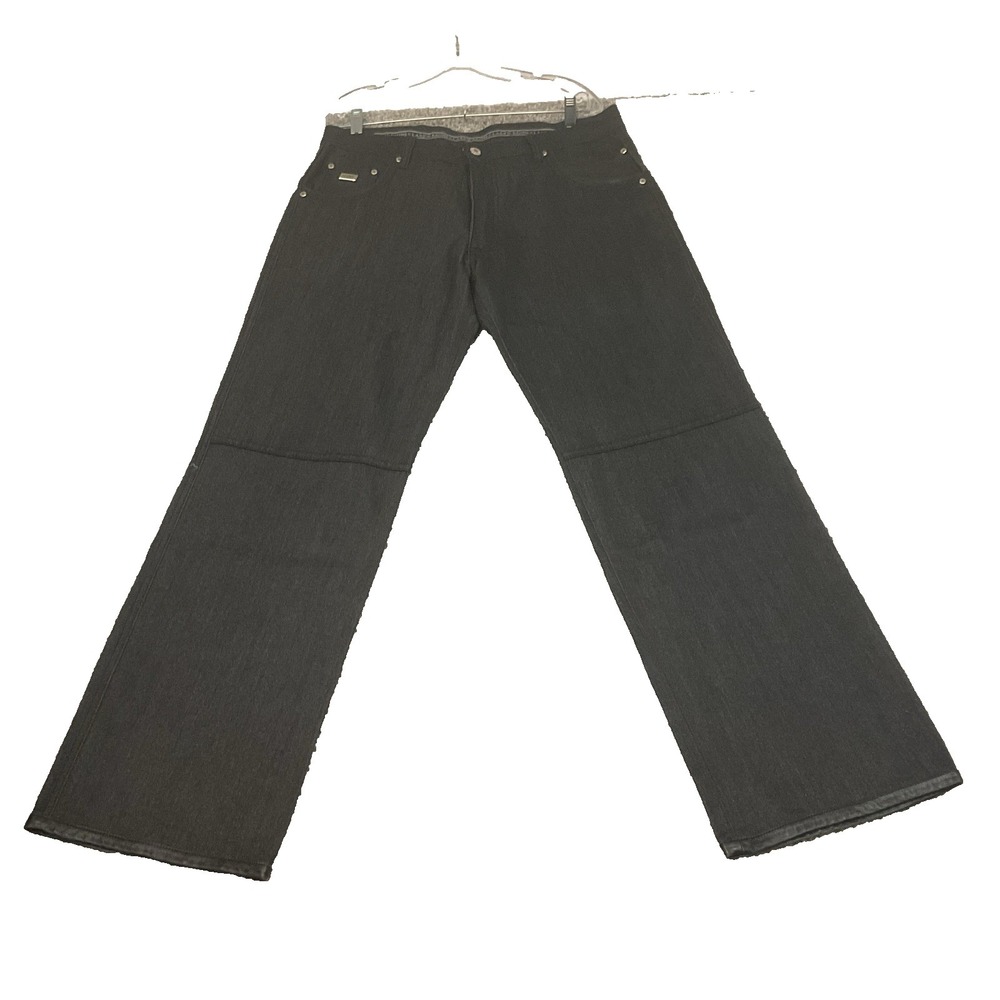 Vintage Krome Class Mens Blue Denim Casual Jeans‎ With Leather Pocket Size 40